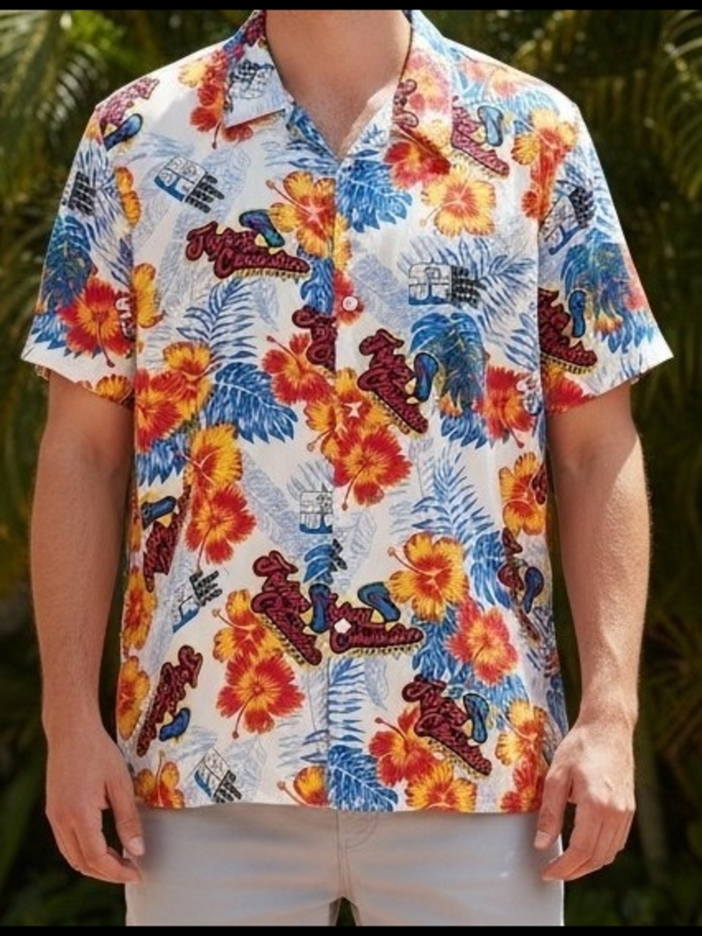 Mens BDA Sports Tropical Floral Shirt - Multi-color Hawaiian XL San Antonio